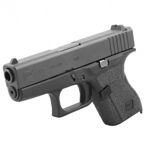 Talon Grip Tape för Glock 43 förbättrar greppet med en icke-permanent, självhäftande design som täcker alla viktiga greppytor för bättre kontroll.