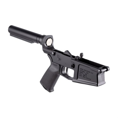 Aero Precision M5 .308 komplett underreceiver med Magpul MOE-grepp, perfekt för anpassning av din AR-rifle, utan kolv för personlig passform.