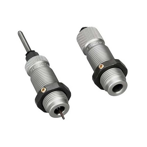 RCBS 350 Remington Magnum Full Length Die Set erbjuder exakt sizing, de-priming och bullet seating med inbyggd roll crimper för pålitlig ammunitionstillverkning.