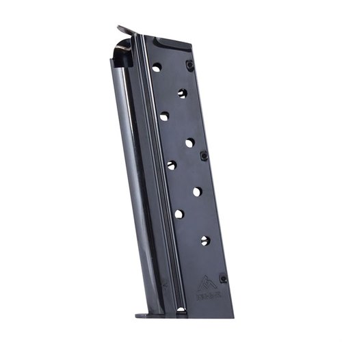 MEC-GAR 1911 full size magasin i 9-rd blued och 10-rd med anti-friction beläggning, tillverkade av värmebehandlad kolstålsrör och högkvalitativ fjäder.