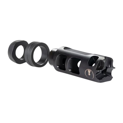 Ultradyne Pulse Compensator 5.56/.223 minskar rekyl och mynningens höjning, förbättrar träffsäkerhet och passar standardpatroner med ½"x28 gängor.