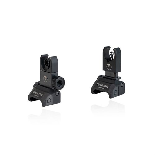 Ultradyne C4 Fällande Främre och Bakre Sikte erbjuder en precisionsinriktad sikteslösning med justerbar vind och höjd, perfekt för 7.62/.308.