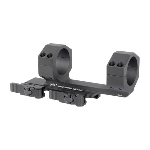 Midwest Industries 35mm QD Scope Mount erbjuder överlägsen klämkraft, smidig justering utan verktyg och precision för optimal återställning till noll.