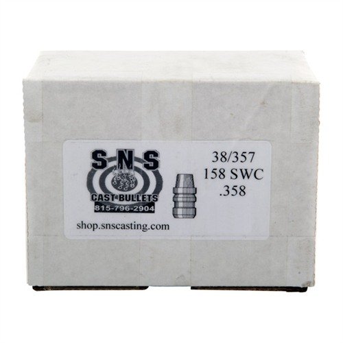 SNS CAST BULLETS .38 kaliber 158gr semi-wadcutter är gjorda av högkvalitativ legering för konsekvent precision och överkomliga priser. 18 Brinnell hårdhet.