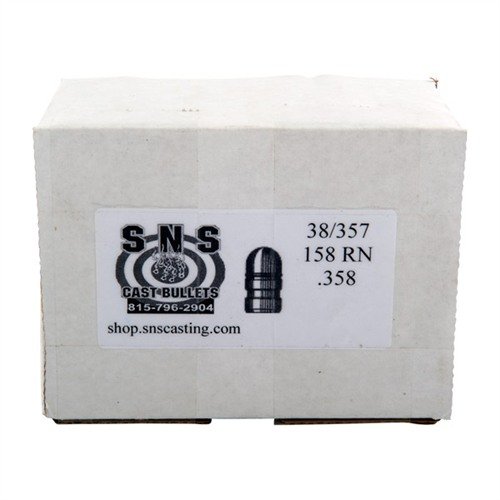 SNS CAST BULLETS .38 kaliber 158GR rundnosade blykulor erbjuder hög precision och konsekvens till ett ekonomiskt pris, tillverkade av 92% bly och polymerbelagda.