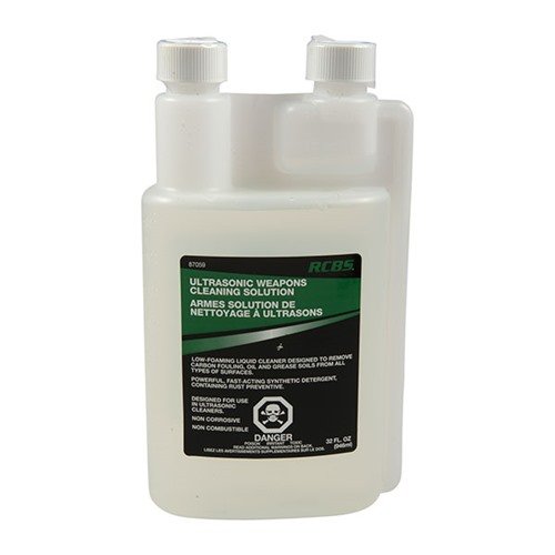 RCBS Ultrasonic Weapons Cleaning Solution rengör effektivt alla delar av ditt vapen, är icke-korrosiv, och innehåller rostskydd för optimal vård.