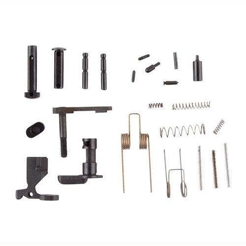 ZRO DELTA AR-15 Lower Parts Kit är fosfatbehandlad och innehåller alla grundläggande delar för LPK, förutom Trigger Guard, Grip och Fire Control Assemblies.