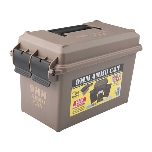 MTM Ammo Can Combo erbjuder säker, vattenresistent förvaring av ammunition med O-ring tätning, kraftigt låssystem och vaddering för att skydda magasinen.