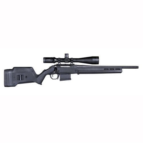 Magpul Hunter American Stock erbjuder justerbar längd, hög hållfasthet och M-LOK-kompatibilitet, perfekt för Ruger American Short Rifles.