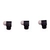 BRADLEY GUNSIGHT STD BEAD, 5/32" 8-40 TPI, 1/8" SHANK, WHITE, 3-PAK
