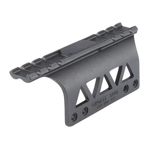 Choate SKS scope mount i 4140 stål möjliggör enkel rengöring av din SKS utan att ta bort fästet, behåller öppna sikten och kräver viss gunsmithing för installation.