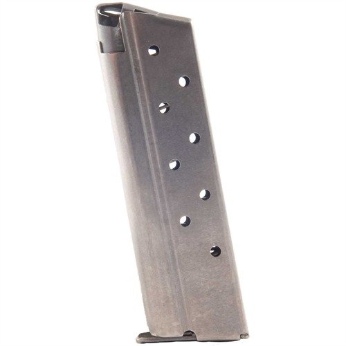 Genuine Colt 1911 8RD 10MM magasin med långvariga stål följare och kraftfulla fjädrar, perfekt för pålitlighet vid självförsvar och tjänst.