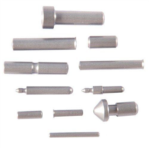 Komplett set med 11 precision-ground pins och plungers för att renovera eller bygga en 1911. Värmebehandlad för styrka och lång livslängd.
