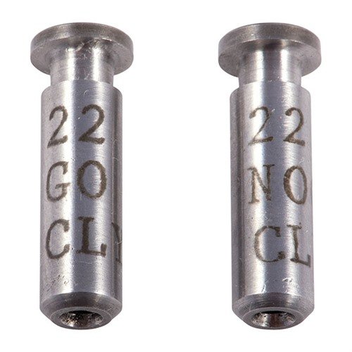 CLYMER Go & No-Go Headspace Gauge Set säkerställer exakt mätning av kammerdimensioner, inkluderar både Go- och No-Go-gauge i en hållbar plastlåda.
