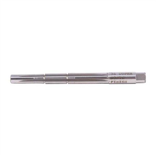 Clymer Pistol Chambering Reamers i M-7 High-Speed Steel ger exakta kamrar för rimmed, rimless och rimfire. Hållbara och av högsta kvalitet, perfekt för professionella gunsmiths.