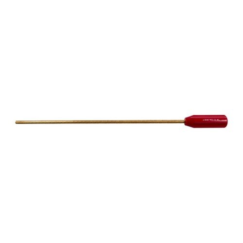 BRASS CHAMBER ROD är enkel att använda och effektiv för att rengöra smutsiga kamrar, med fasta icke-roterande handtag och olika storlekar för vapen.