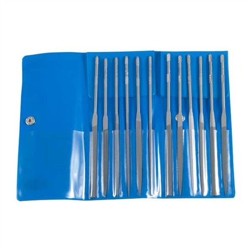 FRIEDR. DICK GMBH Professionell Gunsmith Needle File Set erbjuder 12 högkvalitativa filar med knurled handtag för säker grepp, perfekt för detaljerat metallarbete.