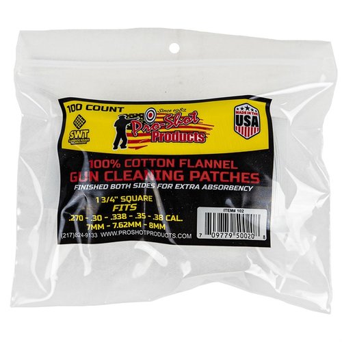 .270-.38 CAL. 100CT. PATCHES från PRO SHOT PRODUCTS, INC erbjuder hög kvalitet och hållbarhet för effektiv rengöring av dina vapen. Perfekt för både nybörjare och experter.
