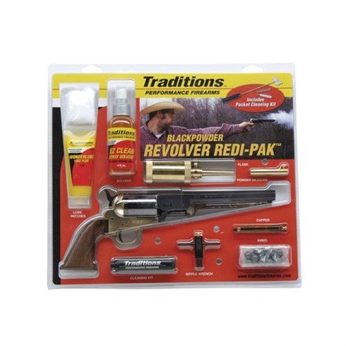 Traditions 1851 Navy Redi-Pack .44 Cal med 7.5" blued octagonalt lopp erbjuder en klassisk design, hög precision och är perfekt för både samlare och skyttar.