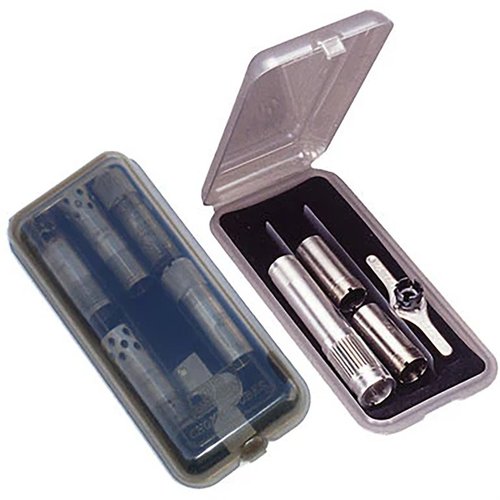 MTM Choke Tube Case rymmer 9 vanliga choker eller 3 förlängda choker, vilket gör det enkelt att organisera och skydda dina choker under transport.