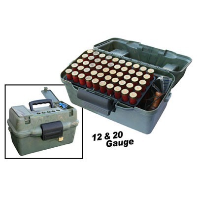 MTM Deluxe Shotshell Case rymmer 100 patroner och erbjuder hållbarhet och skydd för dina ammunition, perfekt för jägare och sportskyttar.