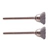 DREMEL WIRE BRUSHES #442, 2-PAK är små, mångsidiga stålborstar som effektivt tar bort rost och korrosion samt polerar metallytor. Perfekta för ditt verktyg!