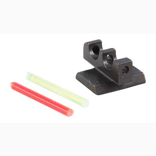KIMBER FIBER OPTIC FRONT SIGHT erbjuder en ljus, utbytbar fiberoptisk insats i röd eller grön för snabbare målfångst och förbättrad skjutprestanda.