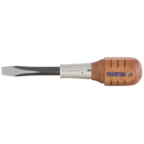 GRACE USA Windage Screwdriver erbjuder en precisionspassande blad för säker justering av vindskruvar, hållbar konstruktion och bekväm trähandtag.