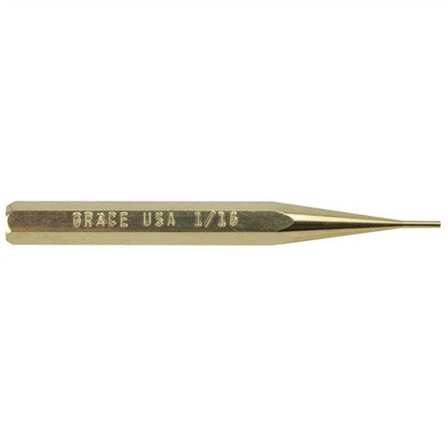 Grace USA Brass Punch Set erbjuder 8 precisionstillverkade, icke-märkningsverktyg i högkvalitativ mässing, perfekt för skonsam hantering av känsliga delar.