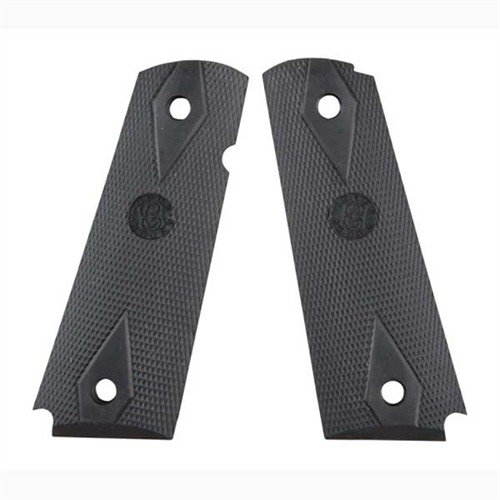 HOGUE SEMI-AUTO PISTOL GRIPS ger en handfyllande känsla och absorberar rekyl, med fingergropar för bättre grepp och komfort i skjutningen.