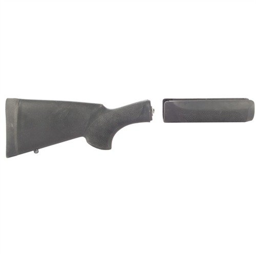 HOGUEs överdragna shotgun stock och forend-set erbjuder hållbarhet och ett utmärkt grepp, perfekt för alla skyttar, med eller utan handskar.