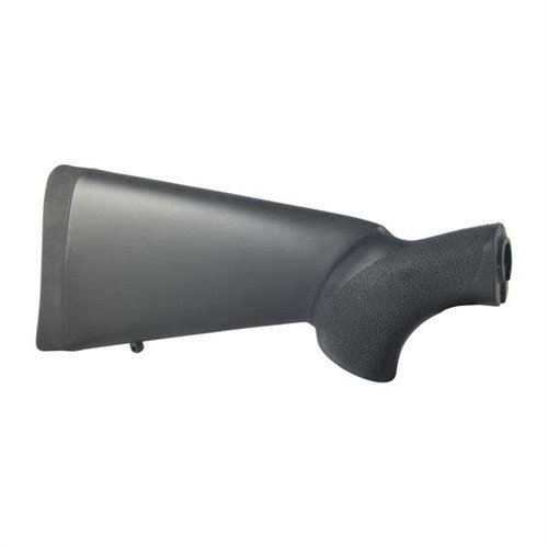 HOGUE OVERMOLDED SHOTGUN BUTTSTOCK för Mossberg 500 erbjuder hållbarhet och utmärkt grepp med gummibeläggning, recoil-dämpande kudde och sling-swivel stud.