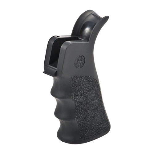 HOGUE AR-15 överformad beavertail grepp erbjuder ergonomiska fingergropar, Cobblestone ™ textur för halkfrihet och stöd för handen, perfekt för din utrustning.