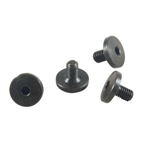 HOGUE:s SEMI AUTO GRIP SCREWS ger en fabriksliknande finish med blästrad stål och hex-huvud för ett rent utseende utan skadade spår. Paket med 2 eller 4 skruvar.