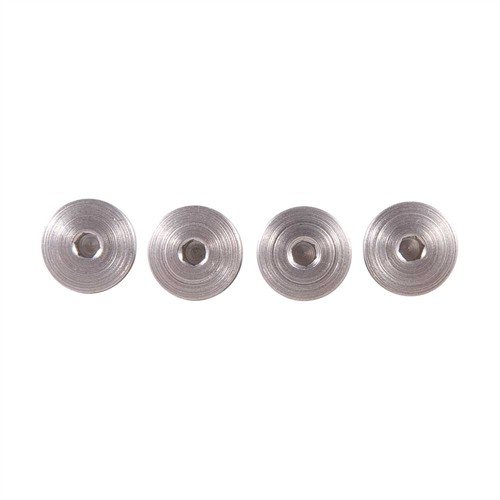 HOGUE SEMI AUTO GRIP SCREWS erbjuder hållbara ersättningsskruvar i blått eller hård krom, med hex huvud för en snygg finish och skydd mot skador.