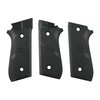 HOGUE:s handfyllande grips i gummi och trä absorberar rekyl och ger bättre greppkontroll med finger groves, perfekt för Taurus PT 92/99, 100/101.