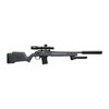 Hunter American Stock med STANAG Magazine Well erbjuder justerbar längd, ergonomisk design, M-LOK kompatibilitet och kräver ingen gunsmithing för installation.