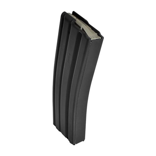 Byggd för att hålla. Denna AR-15 5.56MM aluminiummagasin har en värmebehandlad kropp, laser-svetsad styrka och en hållbar svart teflonbeläggning.