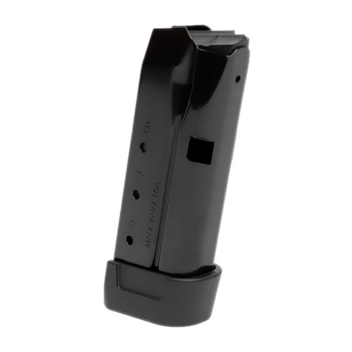 Z9 9mm Luger magasin för Glock 43 erbjuder 9 skott, är tillverkat i stål och har samma längd som OEM-magasin med pinky extension, men rymmer 3 extra skott.