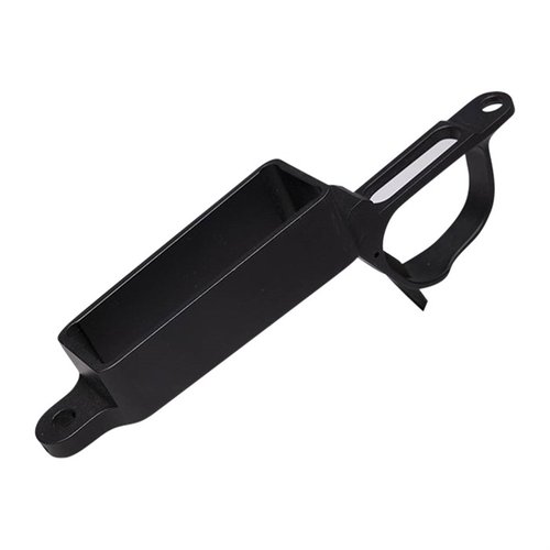 Detta bottenmetall för Remington 700 kort åtgärd möjliggör snabb laddning/urkoppling med avtagbara AICS-magasiner och har en paddel-stil magasinrelease.
