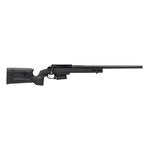 Solus Bravo-riflen kombinerar jakt- och tävlingsskytte med en Remington 700 Short Action, justerbar LOP och en 22" Sendero-profilpipa för optimal prestanda.