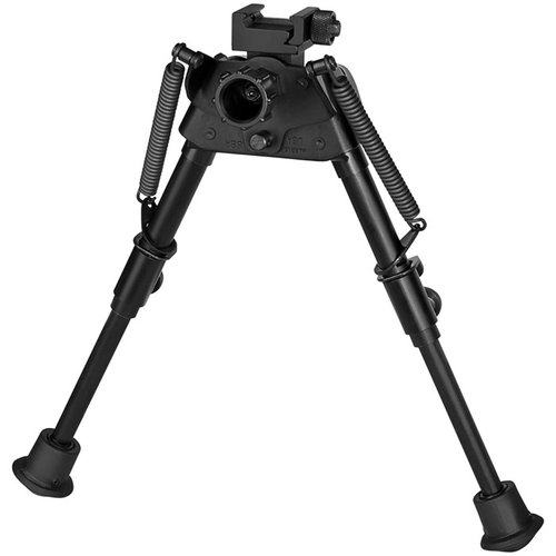 S-BRP BIPOD PICATINNY 6-9" erbjuder en lätt och stabil plattform för skytte, med justerbar höjd, svängbar funktion och direkt fäste på Picatinny Rail.