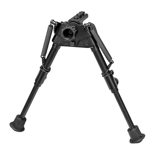 HARRIS S-BR-MLOK BIPOD sträcker sig från 6" till 9", är ultralätt (11,7 oz) och har en svängfunktion för ojämn terräng, perfekt för bänkskytte.