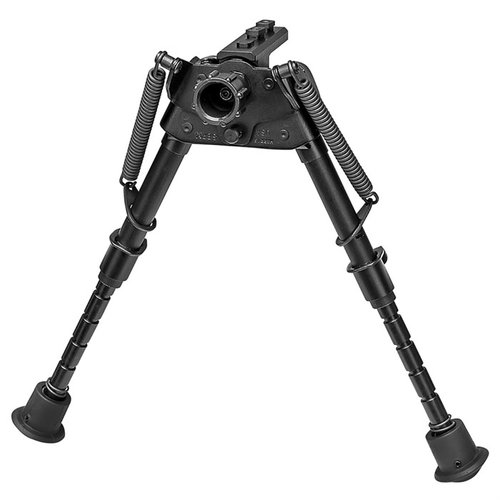 S-BRM-MLOK BIPOD är ultralätt, justerbar från 6" till 9", har svängbara ben och snabbutlösande notched legs, perfekt för stabil skjutning på bänken.
