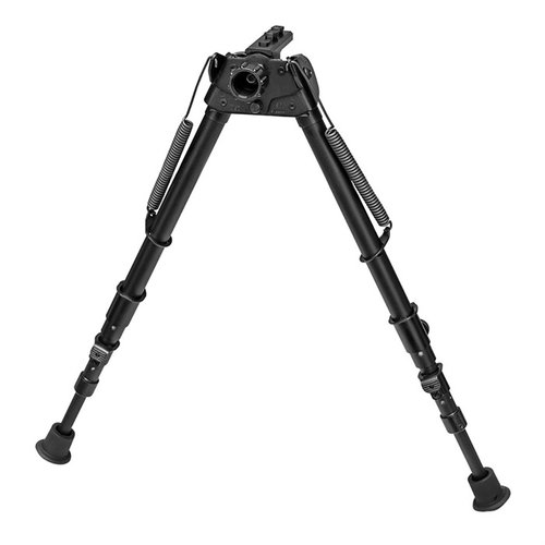 S-25C-MLOK BIPOD från HARRIS sträcker sig från 13,5" till 27", är ultralätt, svänger för ojämn terräng och har en inbyggd sling swivel stud för enkel användning.