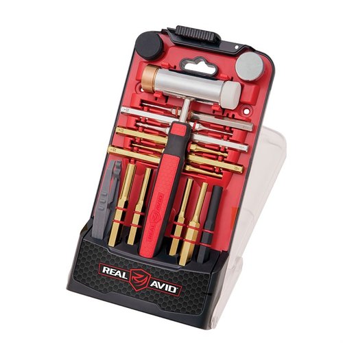 ACCU-PUNCH HAMMER med brass- och steel pin punches erbjuder ergonomiskt grepp, utbytbara hammare och en pin alignment tool för säker och precis användning.