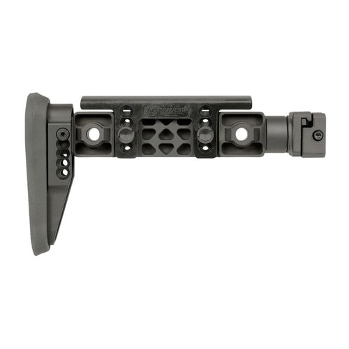 ALPHA SERIES FIXED BEAM STOCKS erbjuder justerbar kindstöd och vadderad bakkappa, robust design med 3 QD slingfästen och kompatibilitet med 1913 rails.
