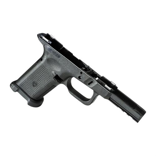 TWF Full/Compact Textured Frame erbjuder en ergonomisk design, anpassningsbara delar och kompatibilitet med Gen3 och Gen4 G17, perfekt för alla skjutbehov.