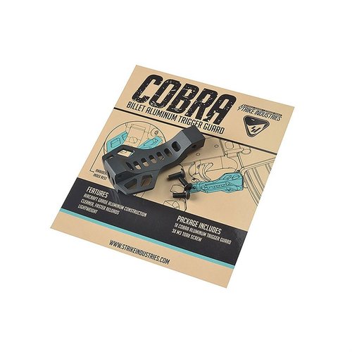 Cobra Billet Aluminum Trigger Guard i svart erbjuder säkerhet med fingerindex, snabbare magasinbyten och en lättviktig konstruktion i flygplansklassad aluminium.