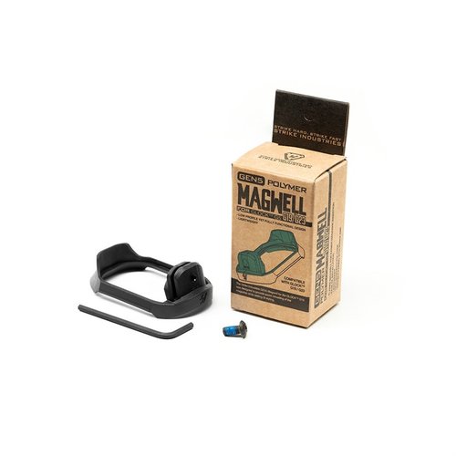 Strike Industries GEN5 Magwell för GLOCK™ G19 ger enklare magasininmatning, förbättrat greppstöd och snabbare omladdningar med lätt installation.